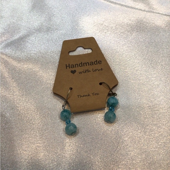 Six Handmade Gemstone Earrings Set in Pink, Purple, Black, Crystal, & Turquoise. - Picture 5 of 15